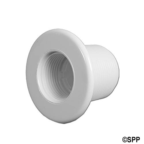 Wall Fitting, Jet, HydroAir Slimline, 2-1/2" Face, Extended Threads, 1-3/4" Thread Length, White