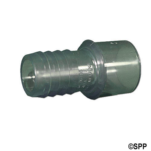 Fitting, PVC, Ribbed Barb Adapter, 1/2"S-3/4+SPG x 3/4"RB