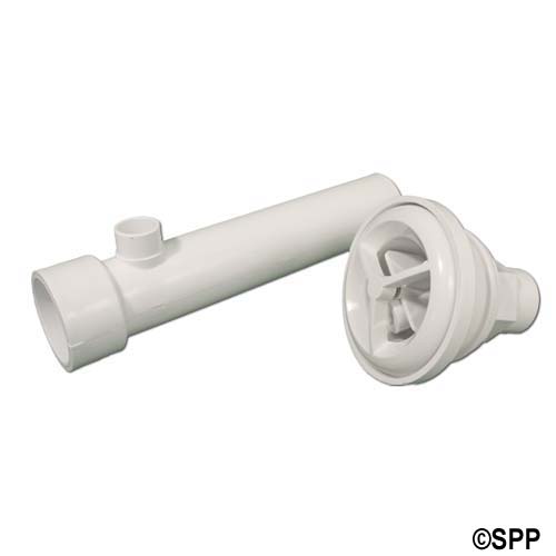 Jet Internal, HydroAir Micro'ssage Gunite, 3-1/2" Face, Extended Venturi Tee, White