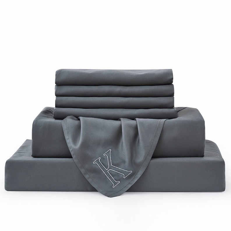 Grey Bambusa 7-Piece Sheet Set