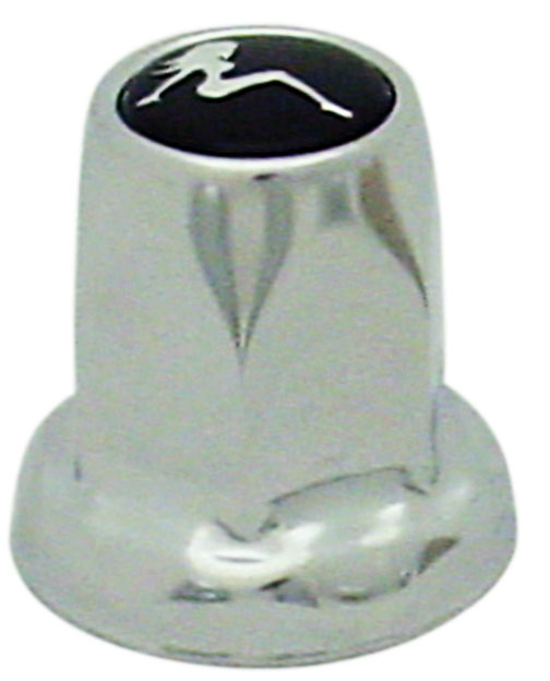 CHROME SITTING LADY CHROME 33M LUG NUT COVER