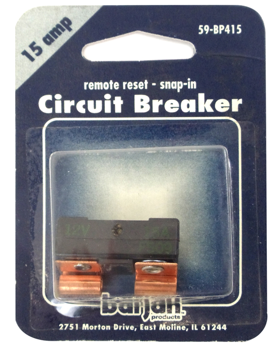 15 Amp Glass Type Circut Breaker