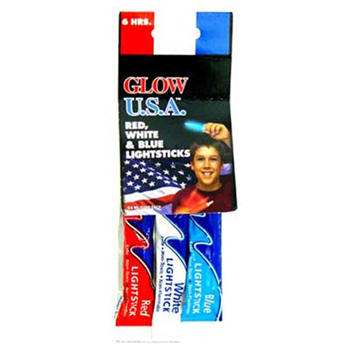 GLOWSTICKS 3-PK RED/WHITE/BLUE