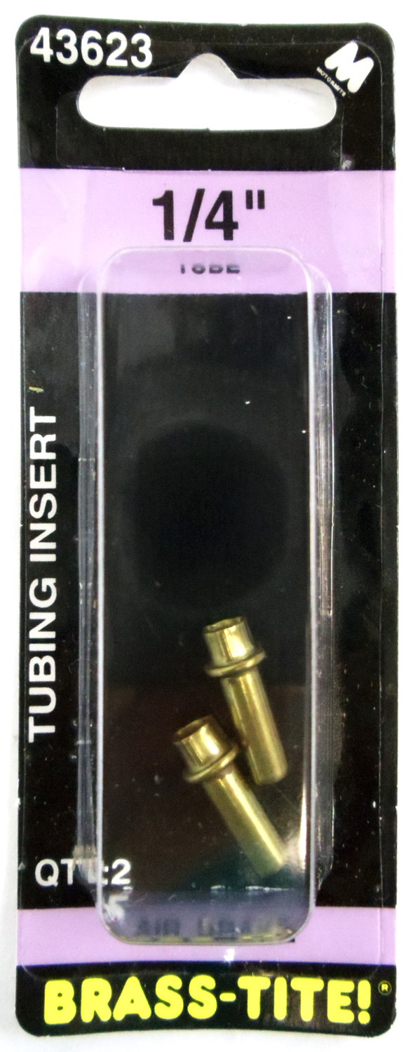 Brass-Tite Air Brake Brass 1/4" Tubing Insert - 2 Pack