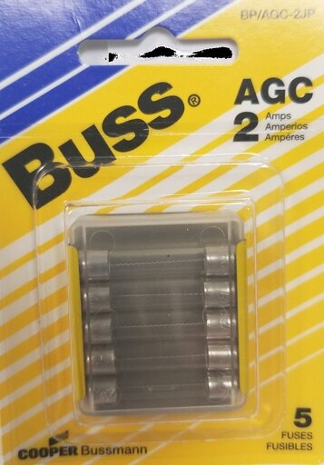 Blister Packed Agc-2 Amp, 5 Pack