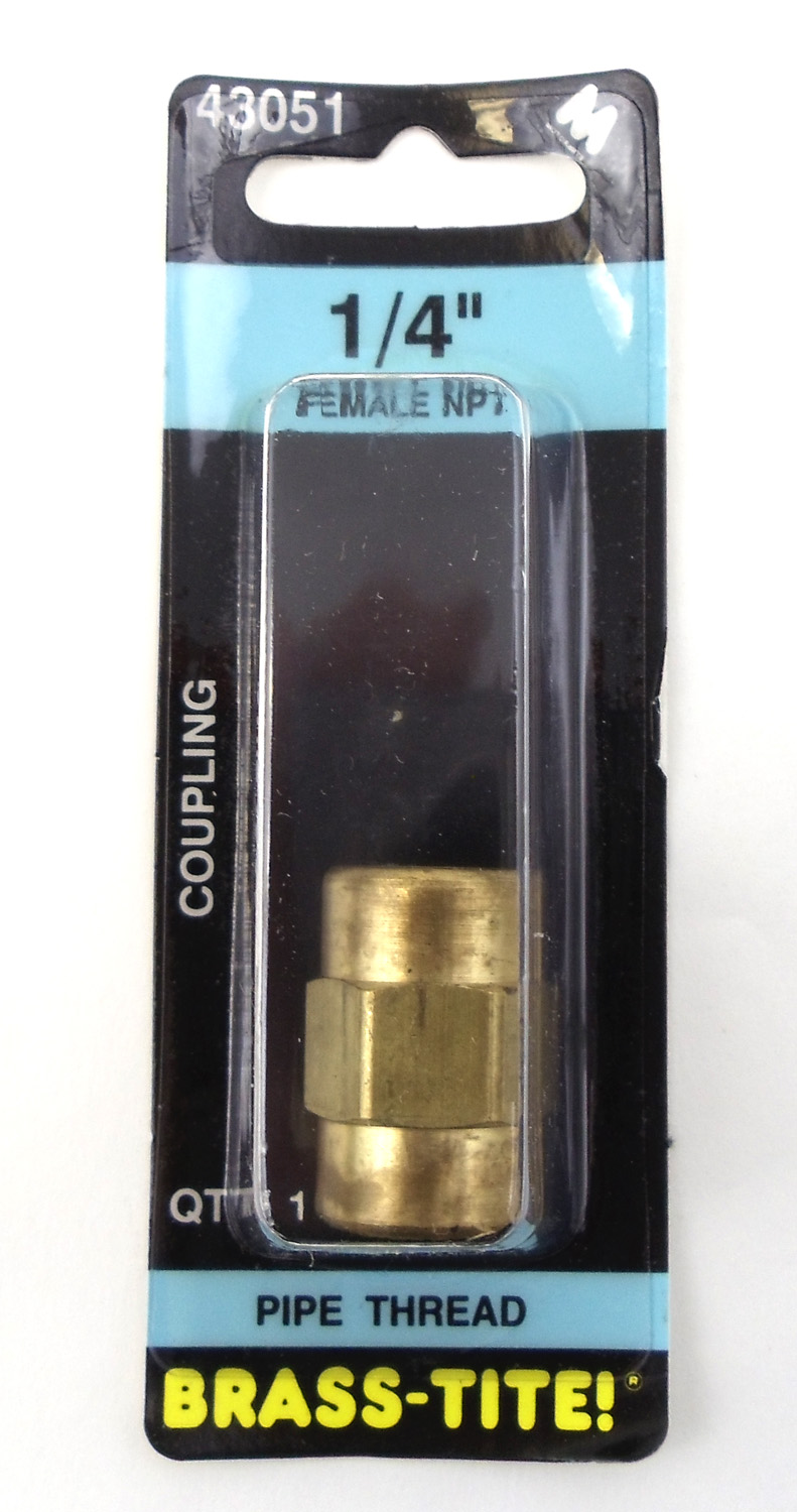 1/4" Coupling (Brass)