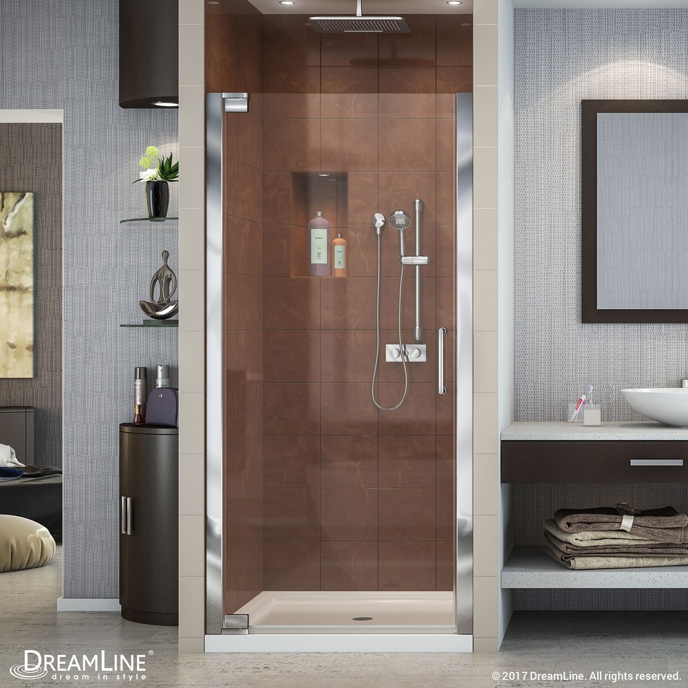 Elegance 28-3/4 to 30-3/4 in. W x 72 in. H Pivot Shower Door, Oil Rubbed Bronze