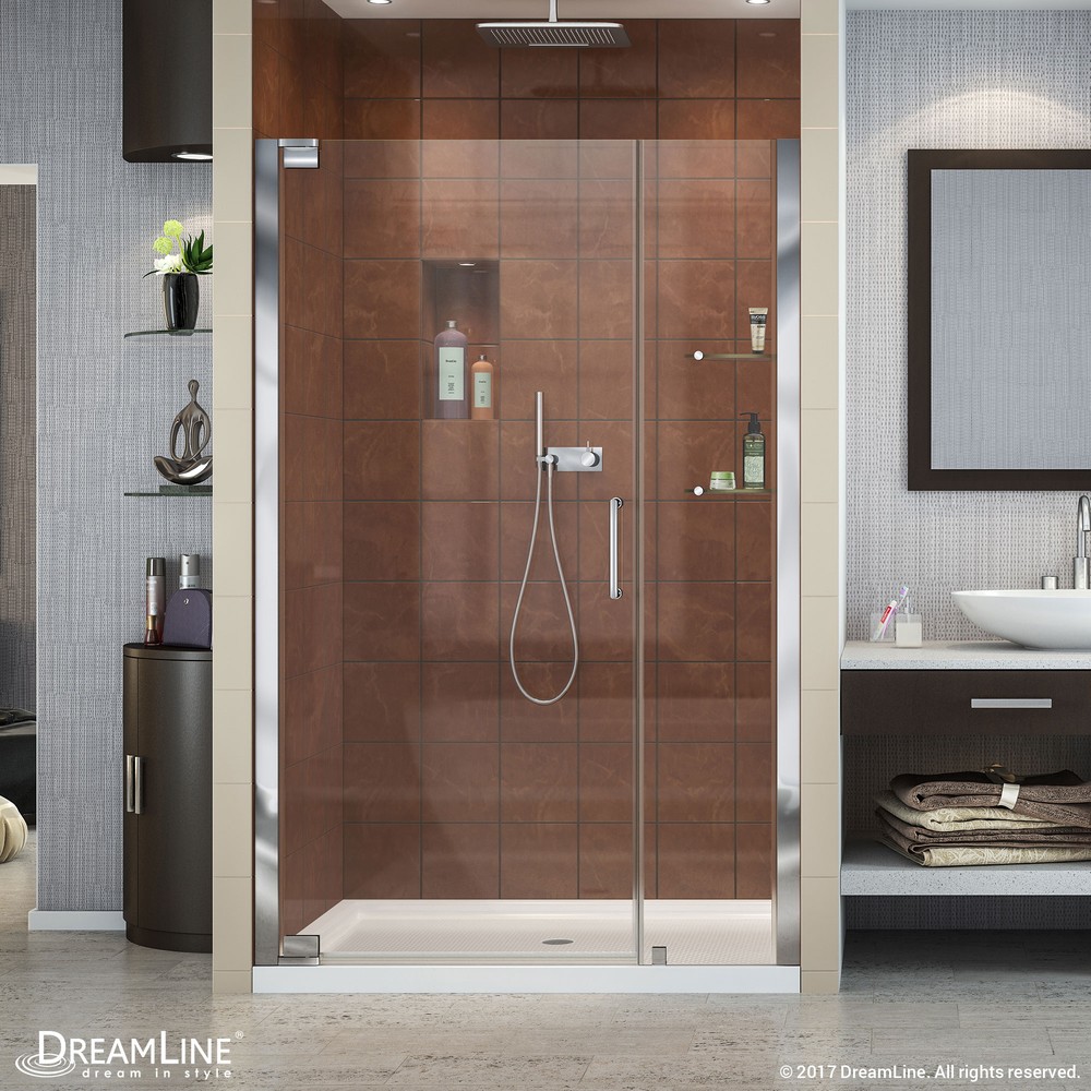 Elegance 37-1/4 to 39-1/4 in. W x 72 in. H Pivot Shower Door, Oil Rubbed Bronze