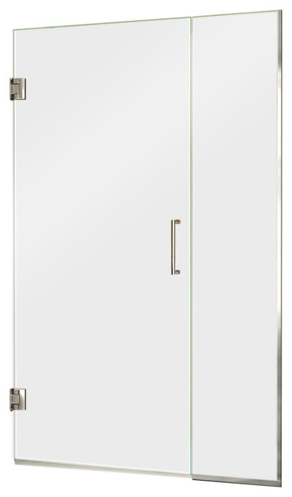 Unidoor Plus 37 to 37-1/2 in. W x 72 in. H Hinged Shower Door, Chrome Finish