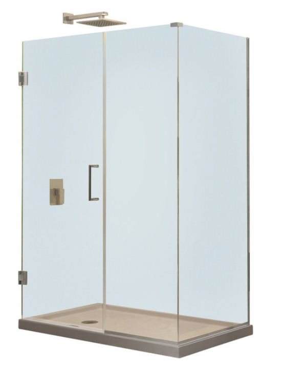 Unidoor Plus 29-1/2 in. x 34-3/8 in. x 72 in. Hinged Shower Enclosure, Chrome