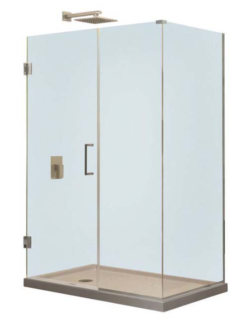 Unidoor Plus 32 in. W x 34-3/8 in. D x 72 in. H Hinged Shower Enclosure, Chrome