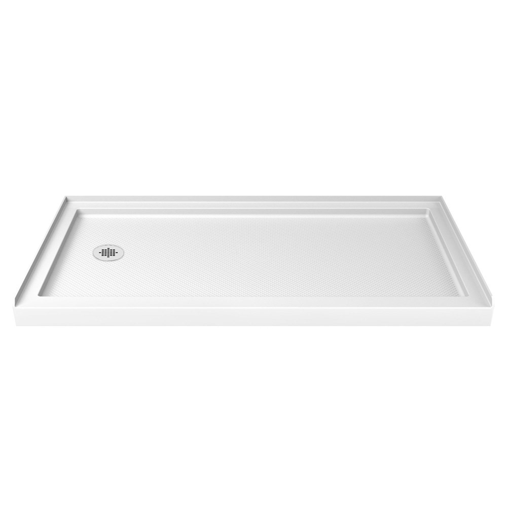 DreamLine SlimLine 32 in. D x 60 in. W x 2 3/4 in. H Center Drain Single Threshold Shower Base in Black