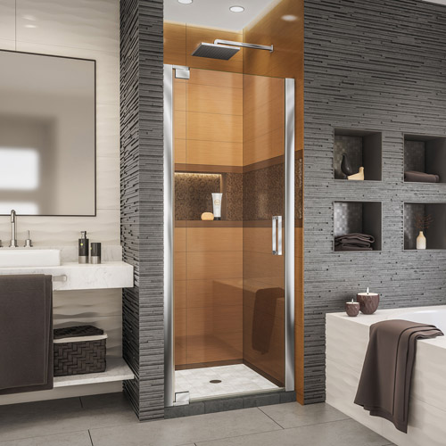 DreamLine Elegance-LS 30 1/2 - 32 1/2 in. W x 72 in. H Frameless Pivot Shower Door in Chrome