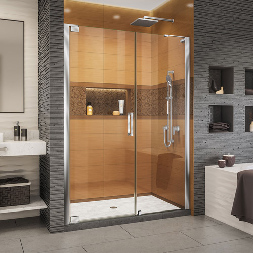 DreamLine Elegance-LS 56 - 58 in. W x 72 in. H Frameless Pivot Shower Door in Chrome