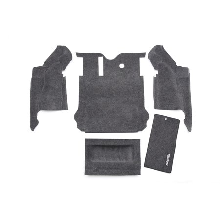 81-86 JEEP CJ7 CARPET 4PC CARGO KIT GREY BEDRUG INCLUDES TAILGATE & CARGO LINER W/O GUSSETS