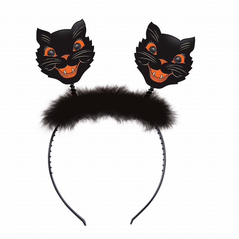 Boppers and Headbands - Halloween-Vintage Vintage Halloween Cat Boppers