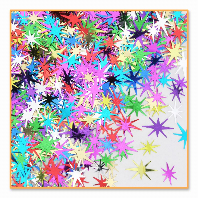 Diploma Mill Confetti - New Years Multi-Color Starbursts