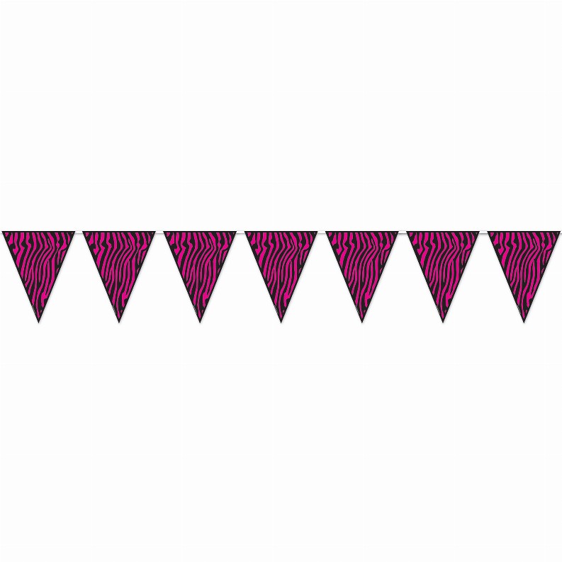 Hanging Banner Pennant Banner Zebra Print