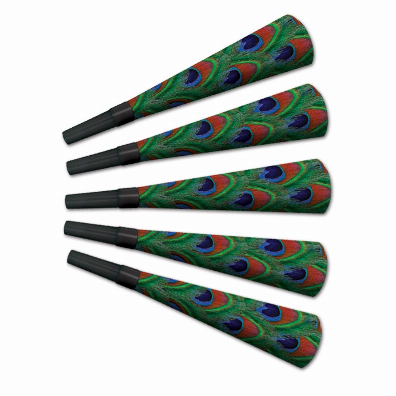 Paper Horns - New Years Peacock Horns