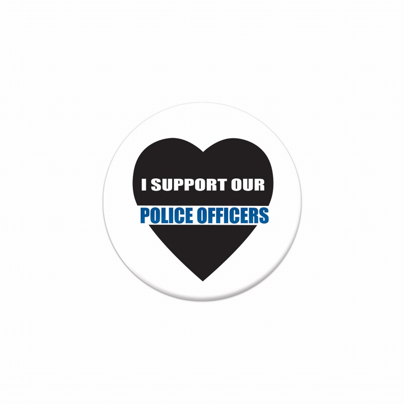 Printed Buttons - I Support Our Police Officers Button