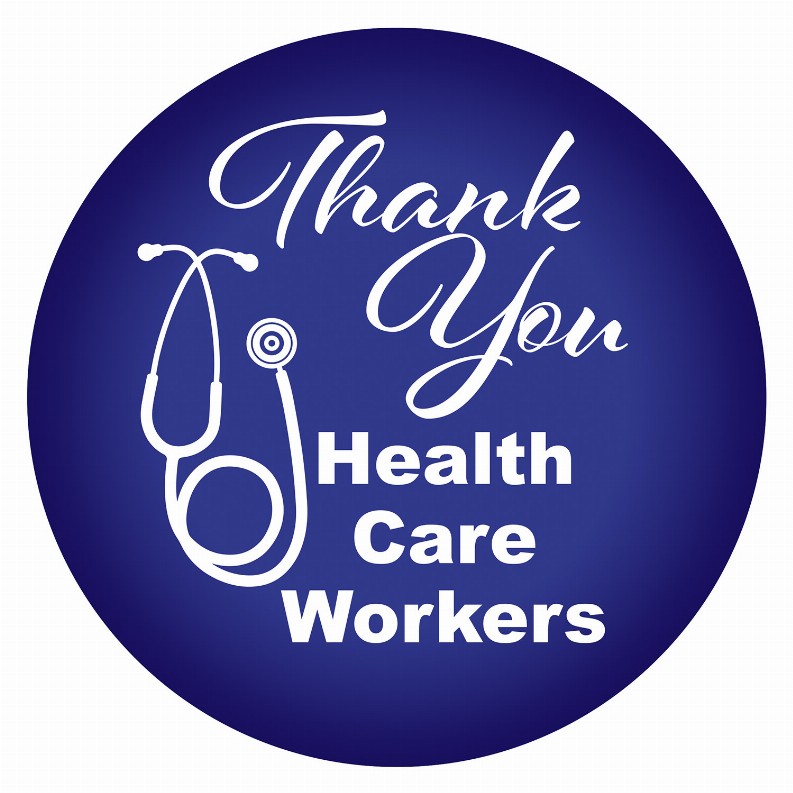 Printed Buttons - Thank You Health Care Workers Button