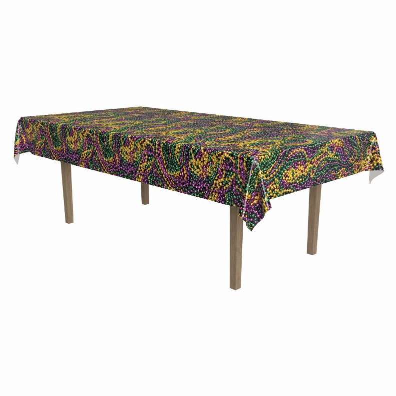 Table Covers 54" x 108"   Patterned Mardi Gras