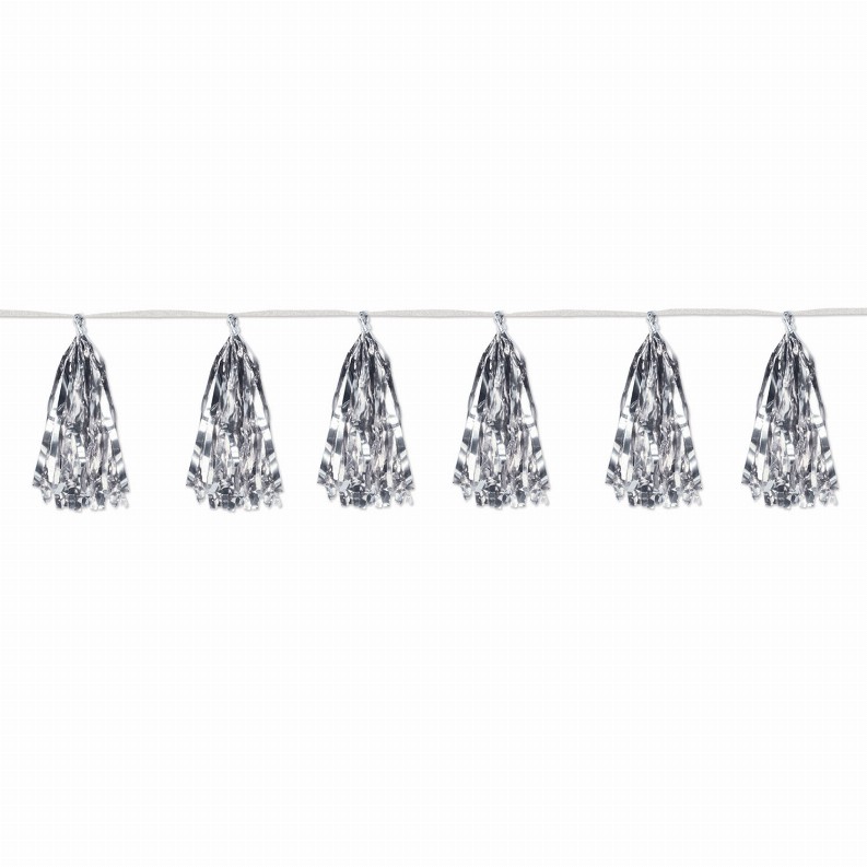 Tassel Garlands  - General Occasion Silver Metallic Tassel Garland