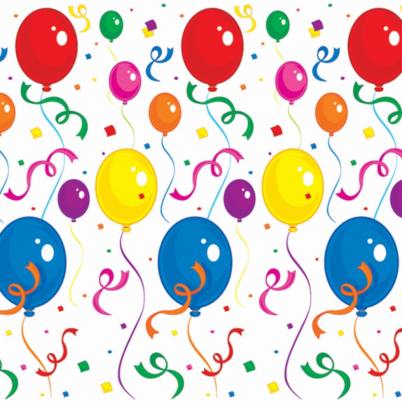 Themed Backdrops - Birthday Balloons & Confetti Backdrop