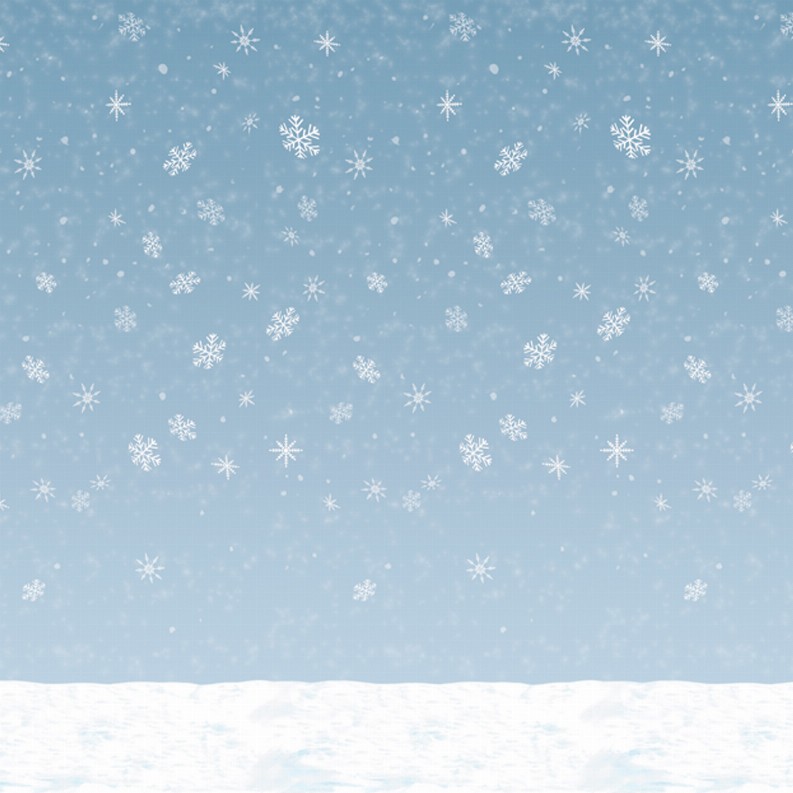 Themed Backdrops - Christmas/Winter Winter Sky Backdrop