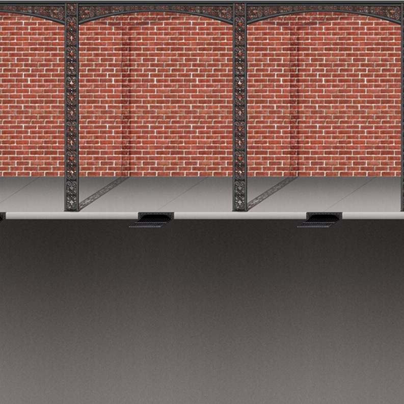 Themed Backdrops - Mardi Gras Mardi Gras Brick Wall & Street Backdrop