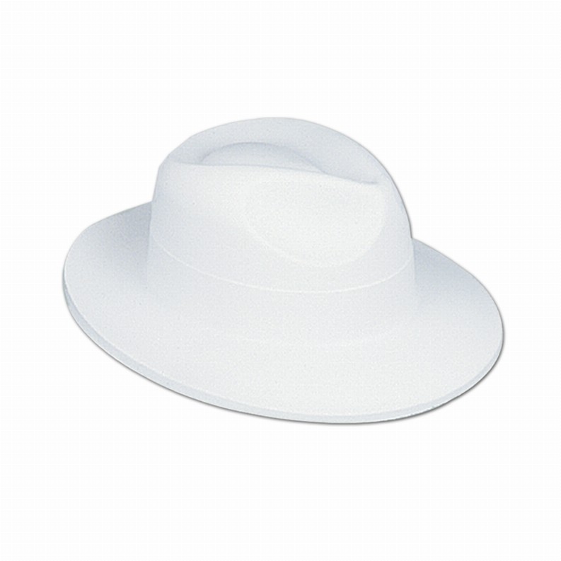 Velour  - 20's White Velour Fedora