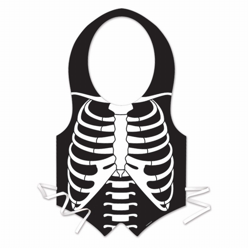 Vests  - Halloween Plastic Skeleton Rib Cage Vest