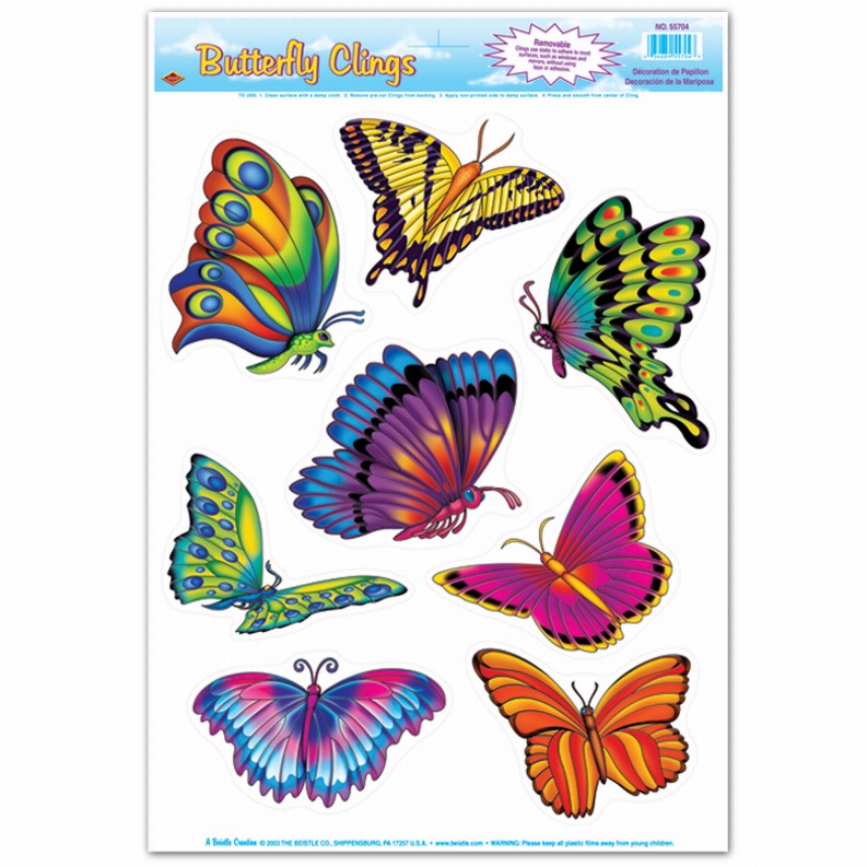 Window Clings  - Spring/Summer Butterfly Clings