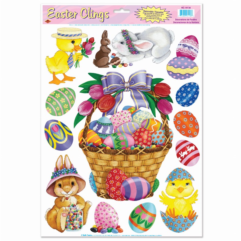 Window Clings  - Easter Easter Basket & Friends Clings