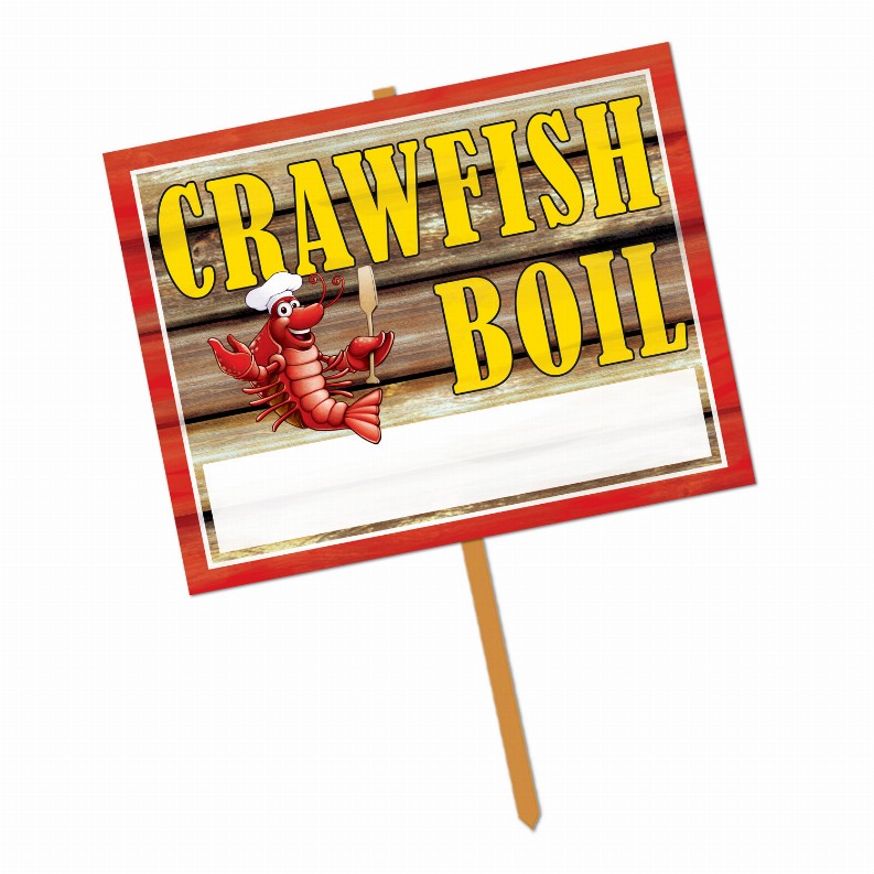 Yard Signs  - Mardi Gras Crawfish Boil Yard Sign