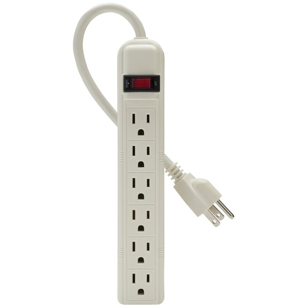 6 Outlet Plastic Power Strip