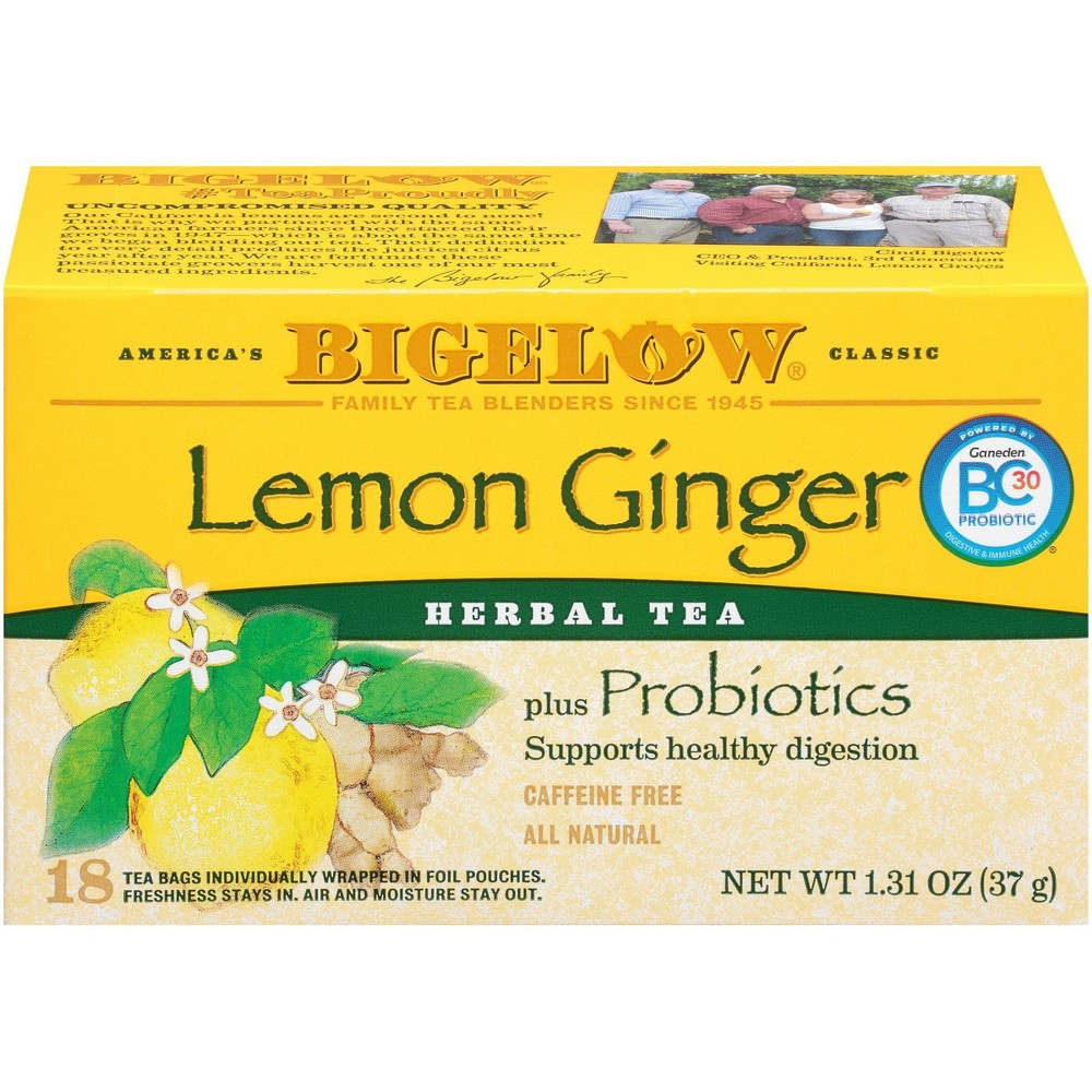 Bigelow Tea Herb Plus Probiotics Lemon Ginger (6x18 Bag )