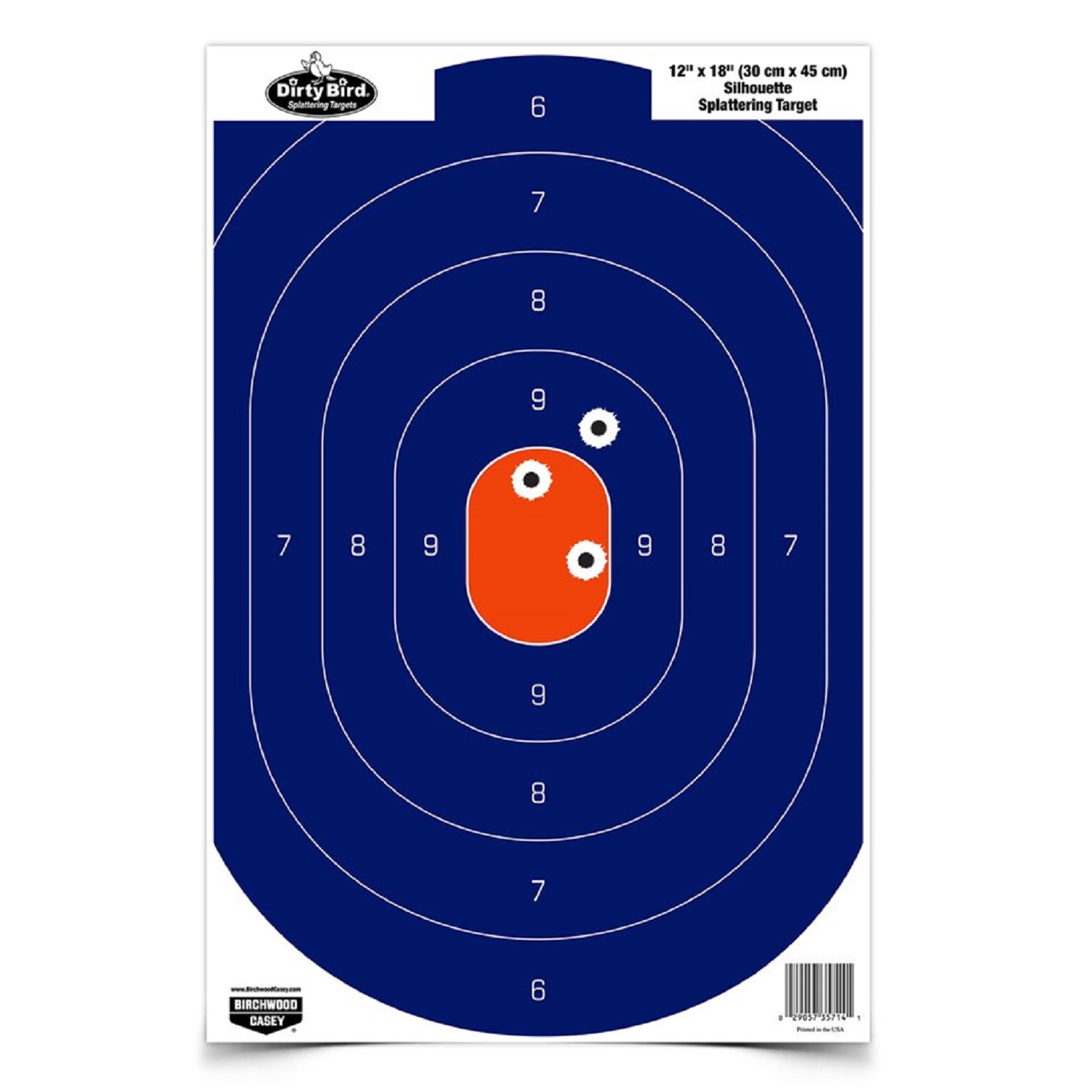Birchwood Casey 12in x 18in Blue/Orange Silhoutte-50 Targets