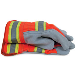 Glove Prem Split Cowhide Leather Palm Hivis