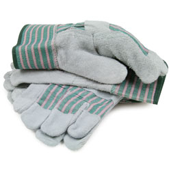 Glove Split Cowhide Palm W/Cuff 3Pk. Med