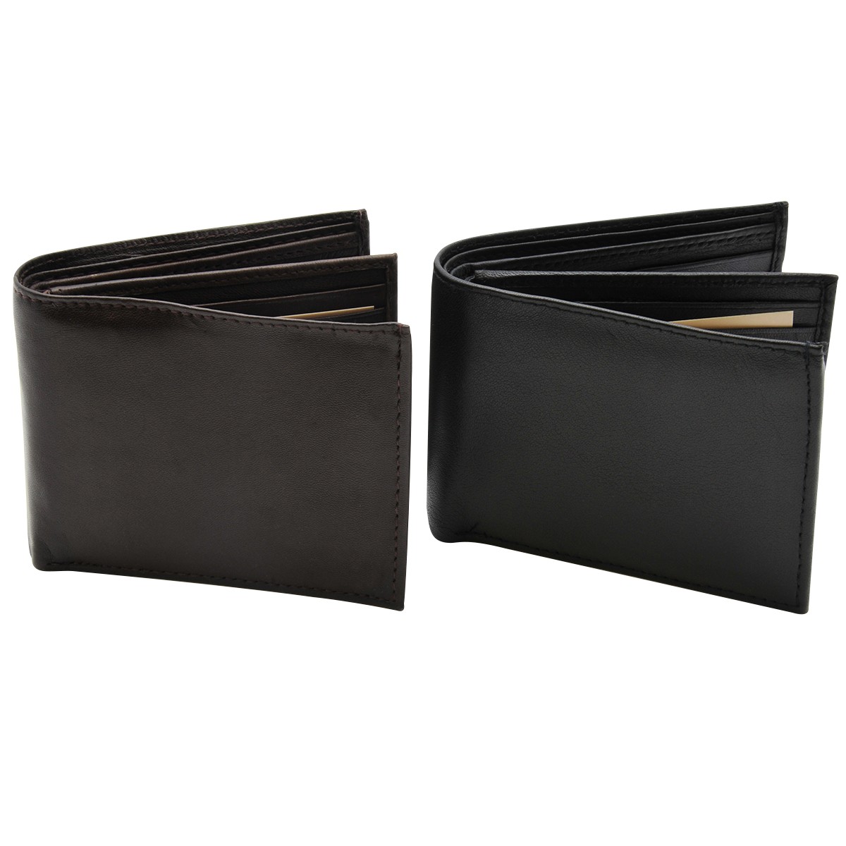 Bco Rfid Bifold Wallet/ Ctr Flap/ Bk/Br