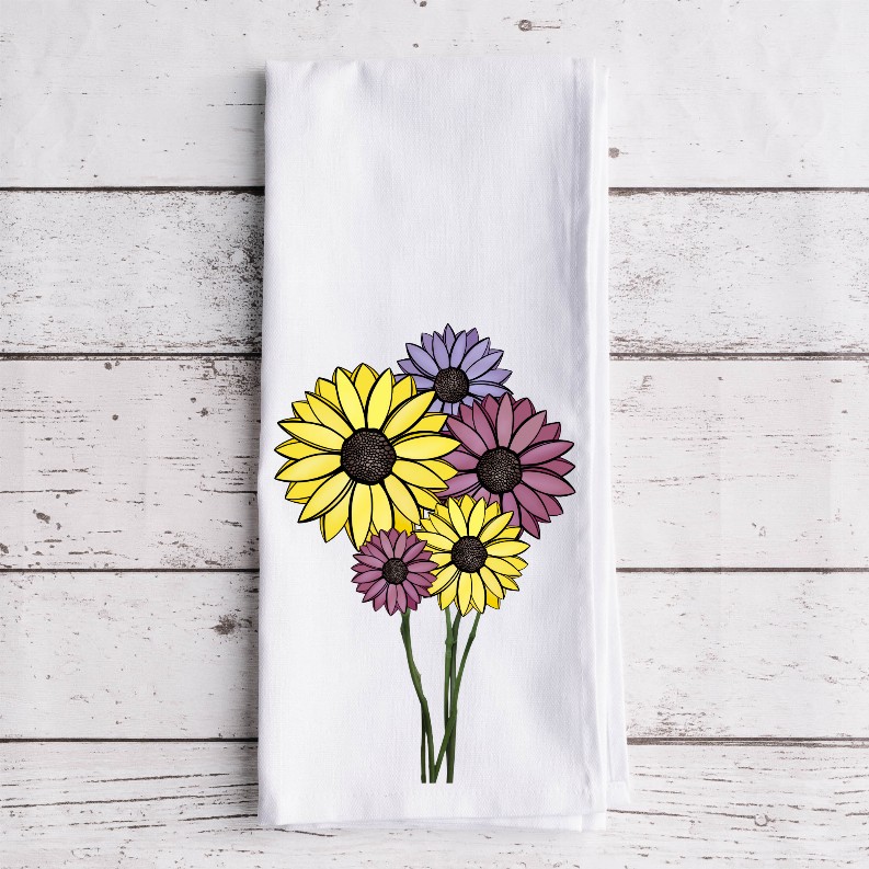 Bright Sunflowers - Tea Towel