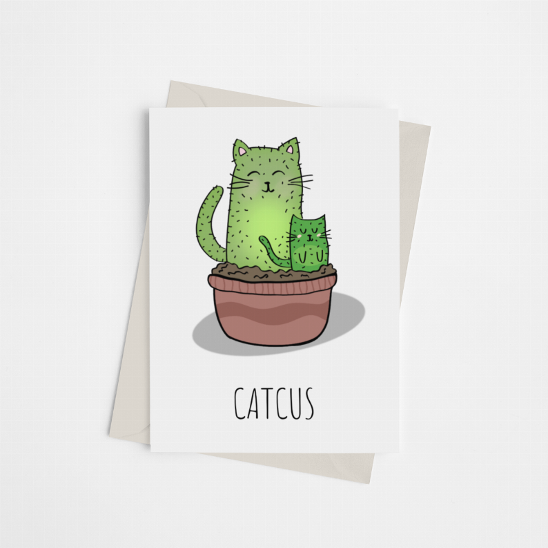 Catcus - Greeting Card