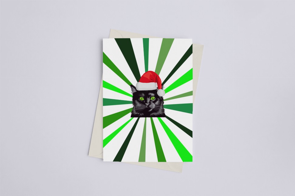 Christmas Cat - Greeting Card