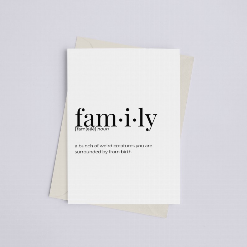 Family - Greeting Card/Wall Art Print