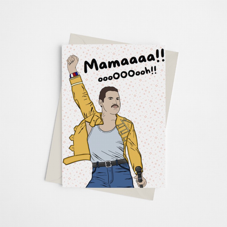 Freddy Mercury Bohemian Rhapsody - Greeting Card