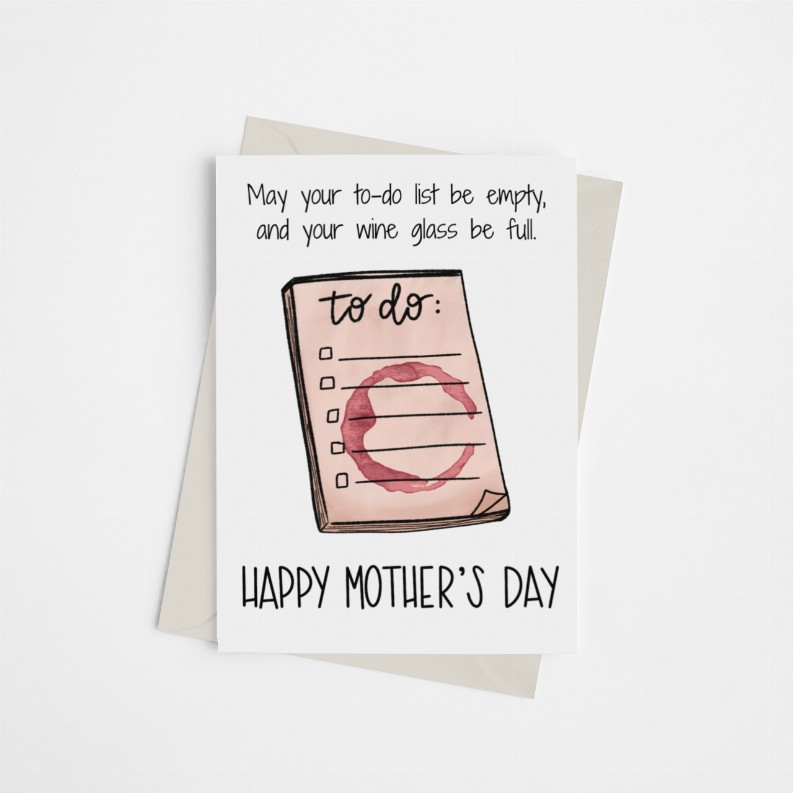 Mother's Day To-Do List - Greeting Card