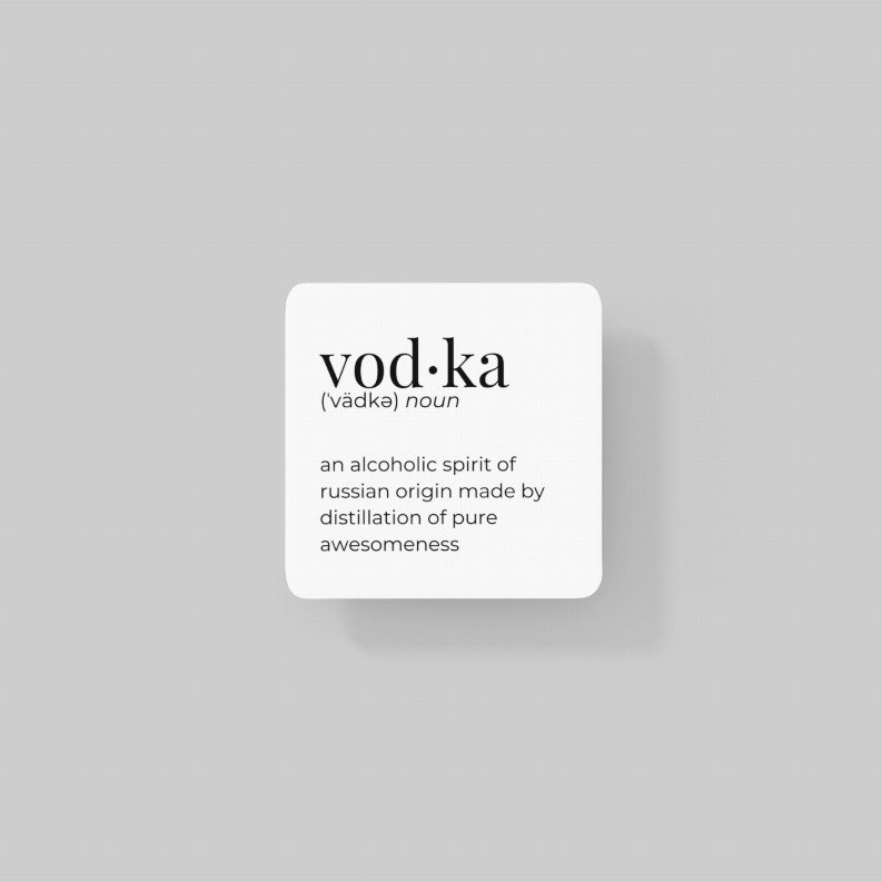 Vodka Coaster