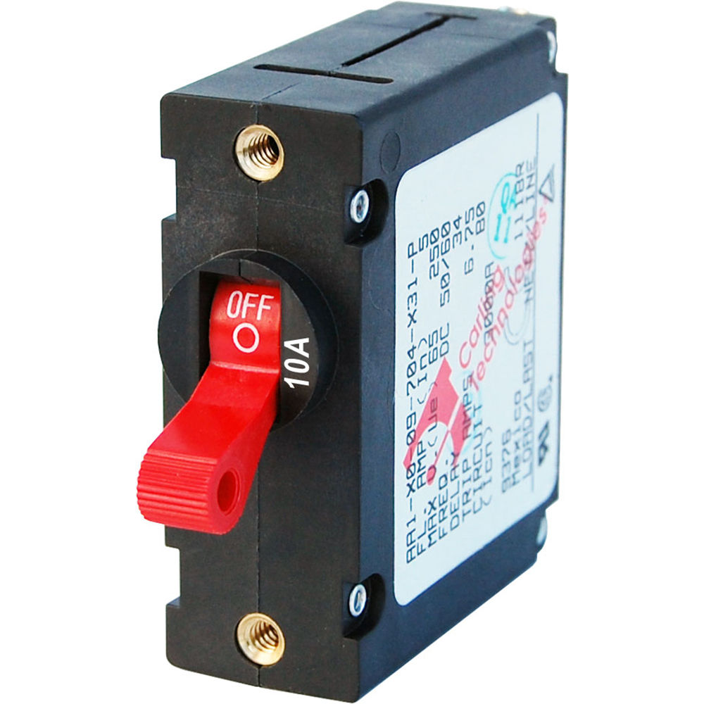 Blue Sea 7205 AC / DC Single Pole Magnetic World Circuit Breaker - 10 Amp