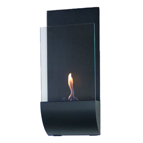 Torcia Wall Mounted Fireplace - Black